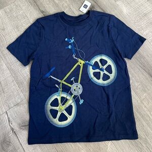 Gap Kids Boys Shirt - Bicycle/Bike - Blue - size Medium - NEW!
